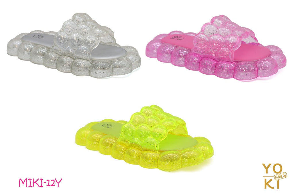 (ALMOST GONE!) ADULT HOT PINK BUBBLE SLIDES-3