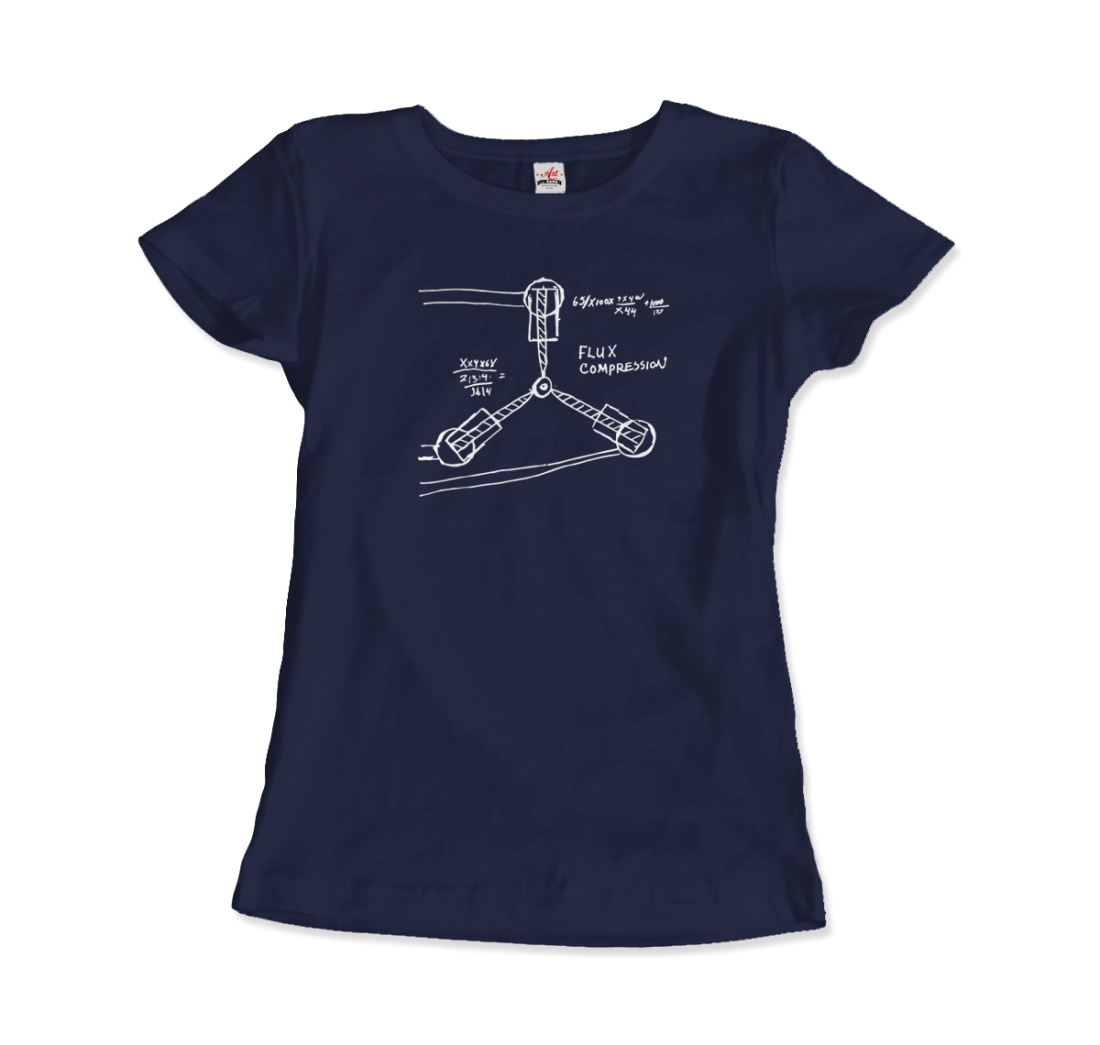 Flux Capacitor Sketch from Back to the Future T-Shirt-6