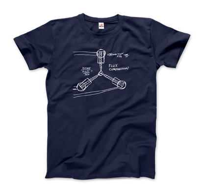 Flux Capacitor Sketch from Back to the Future T-Shirt-5