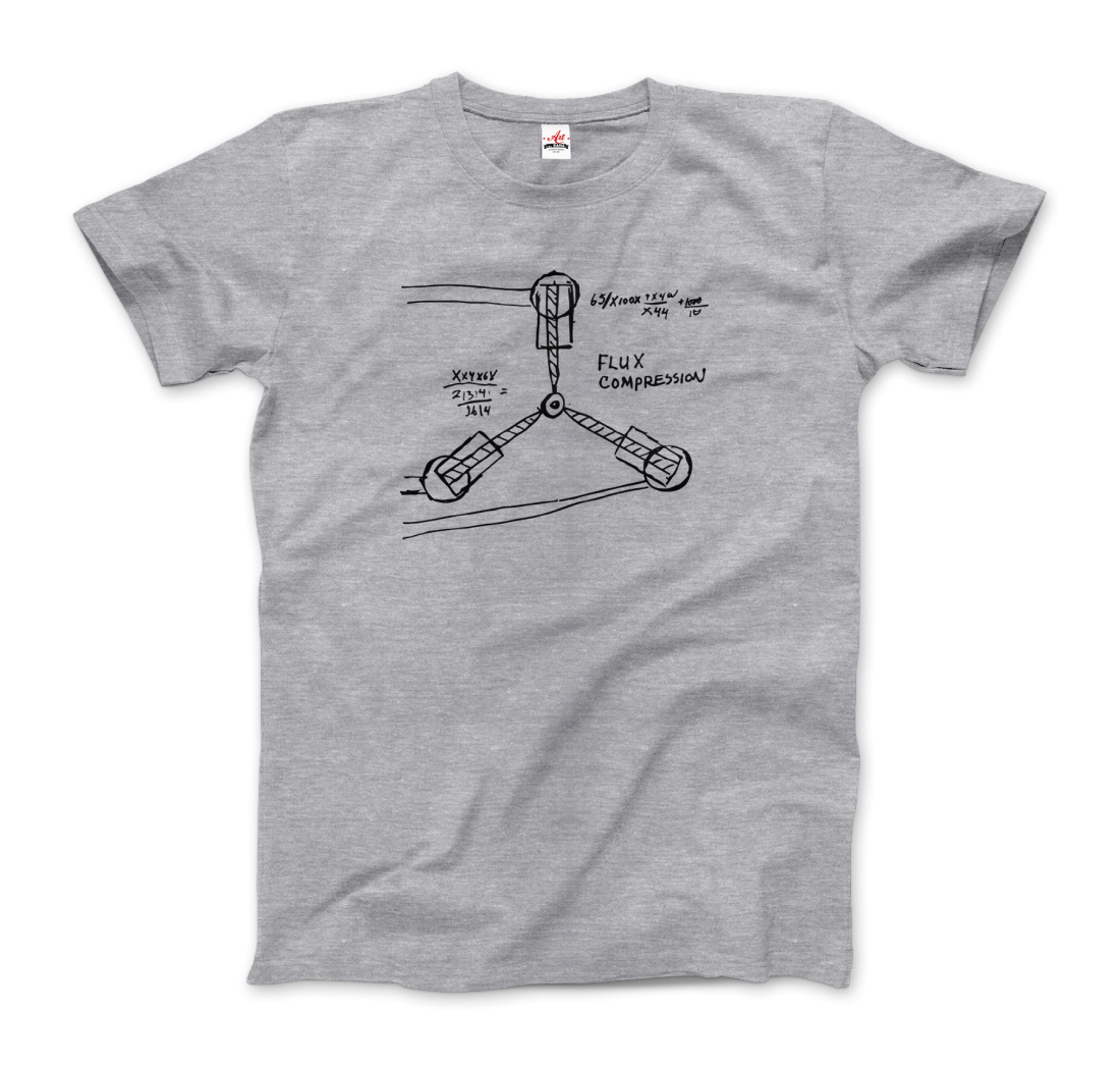 Flux Capacitor Sketch from Back to the Future T-Shirt-7