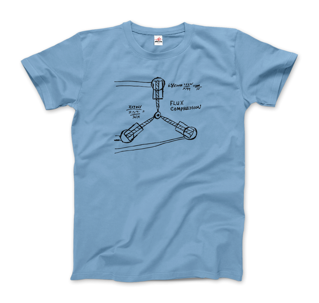 Flux Capacitor Sketch from Back to the Future T-Shirt-11